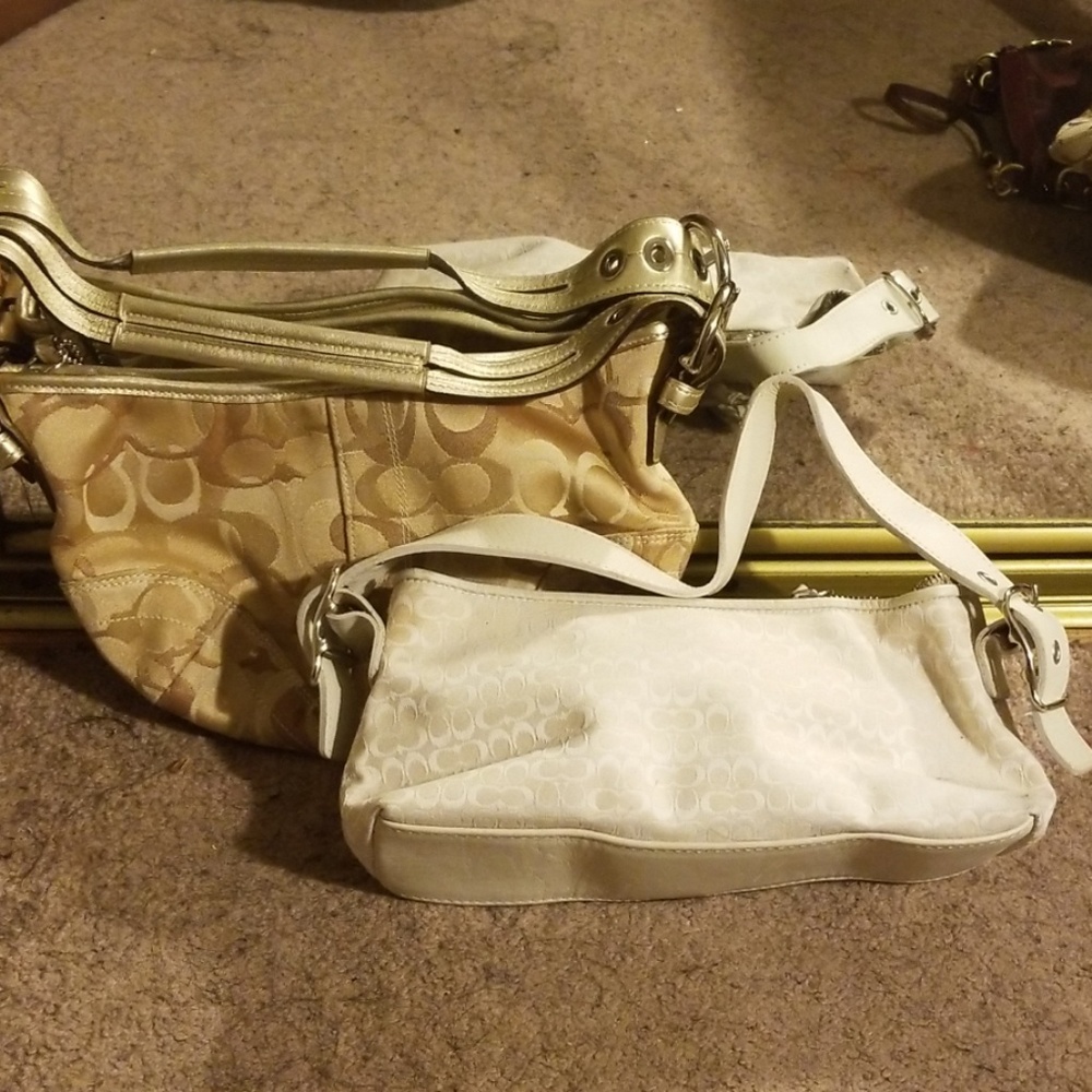 2 small coach bags